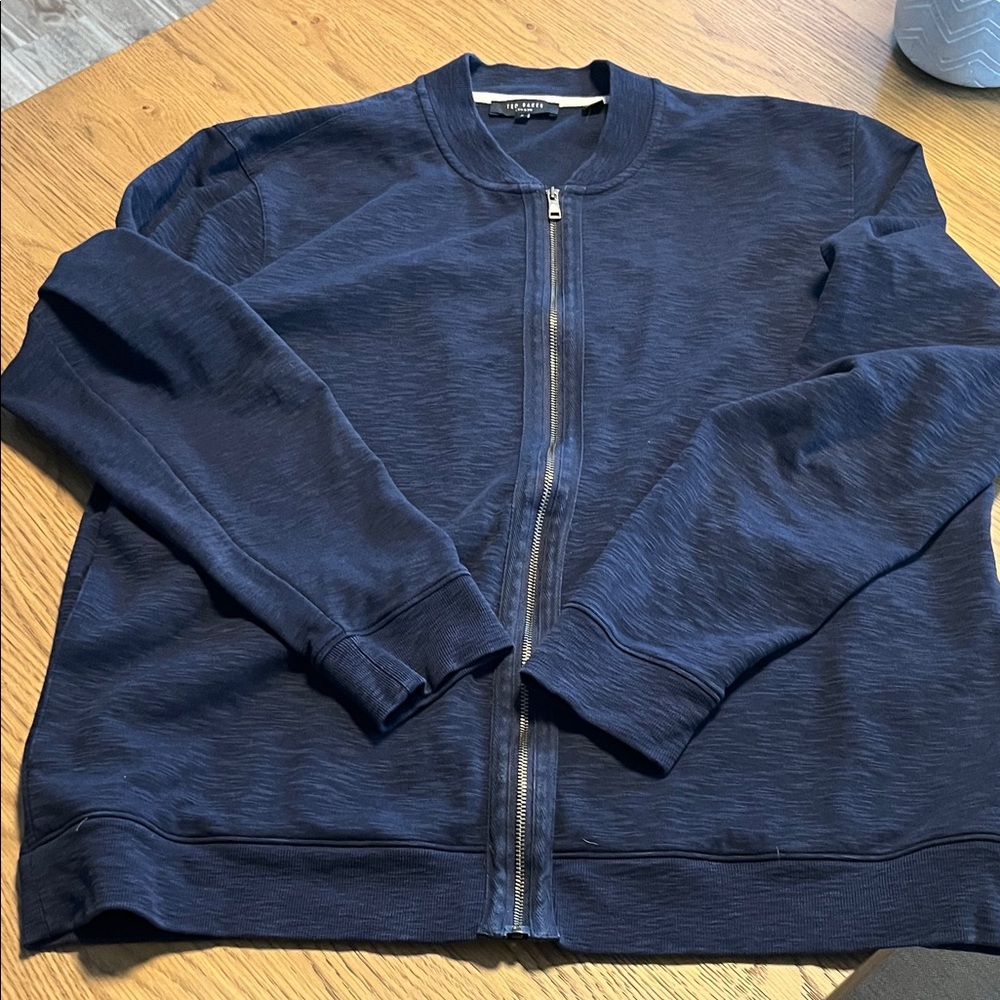 Men's Ted baker Navy Zip-Up light weight sweater  zip up